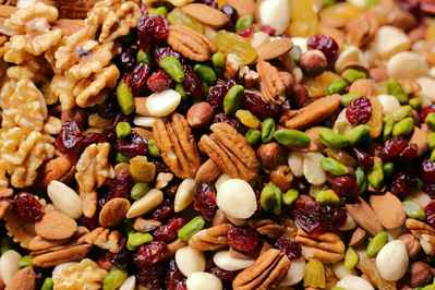 trail mix with assorted nuts and seeds