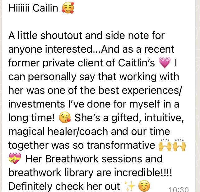 Testimonial for Private Work 2