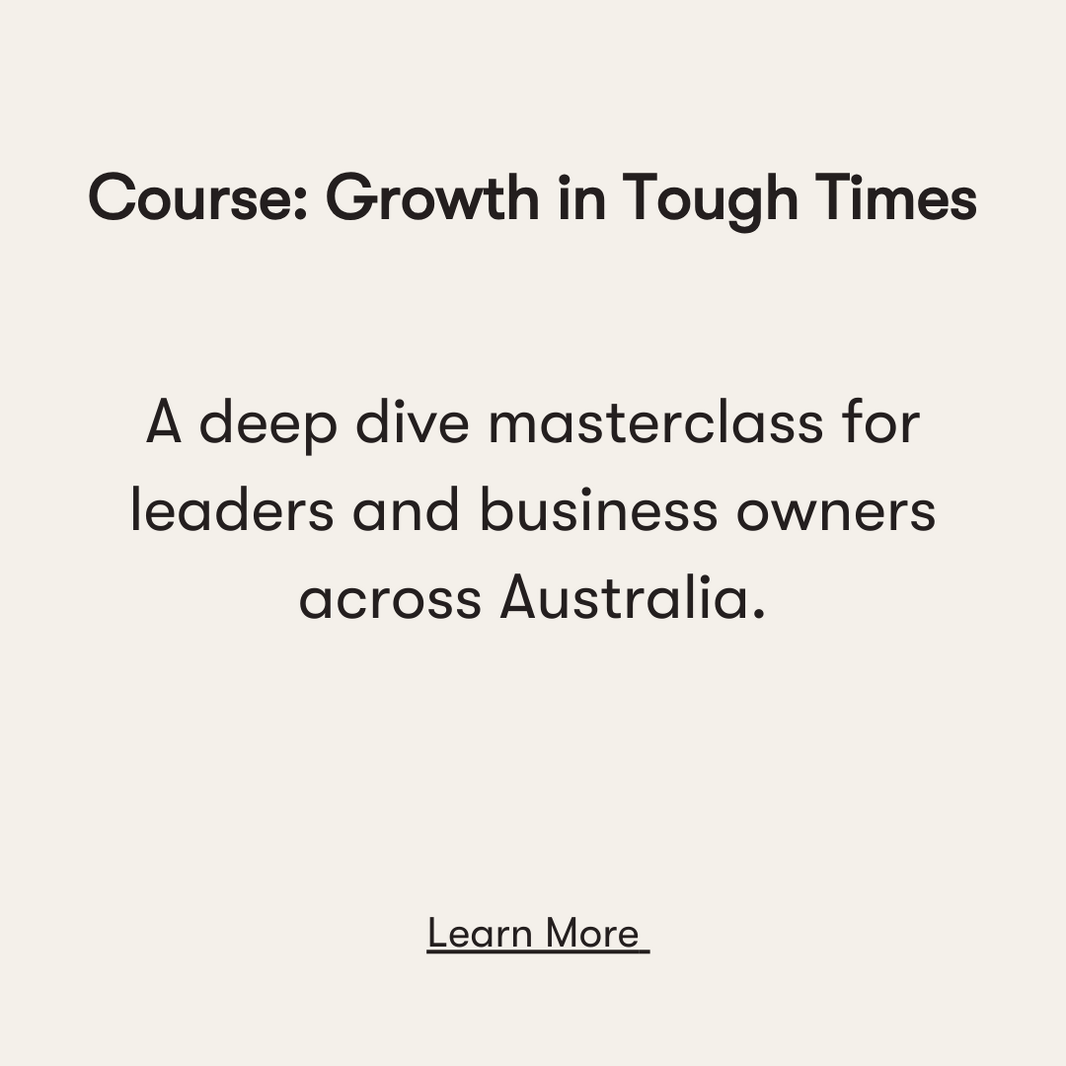 Growth in Tough Times Course