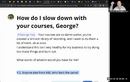 "George I love your courses -- how to do it sustainably?"
