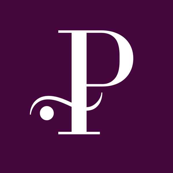 P. Monogram on Purple