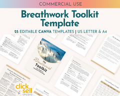 click sell listing images Breathwork Toolkit canva plr template_1