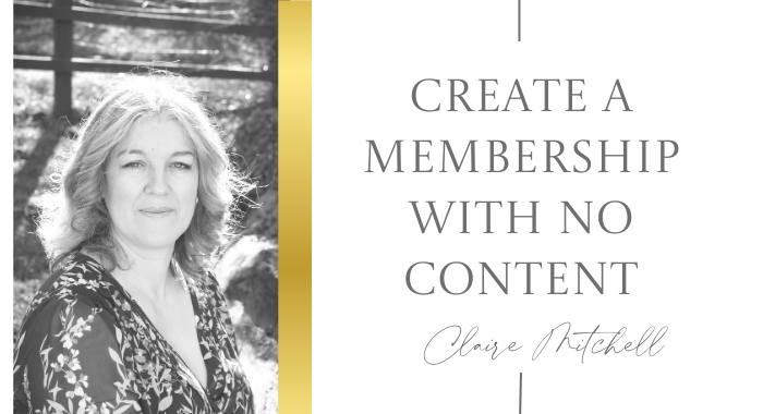 CREATE A MEMBERSHIP WITH NO CONTENT