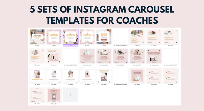 5 Sets of Instagram Carousel Templates for Coaches