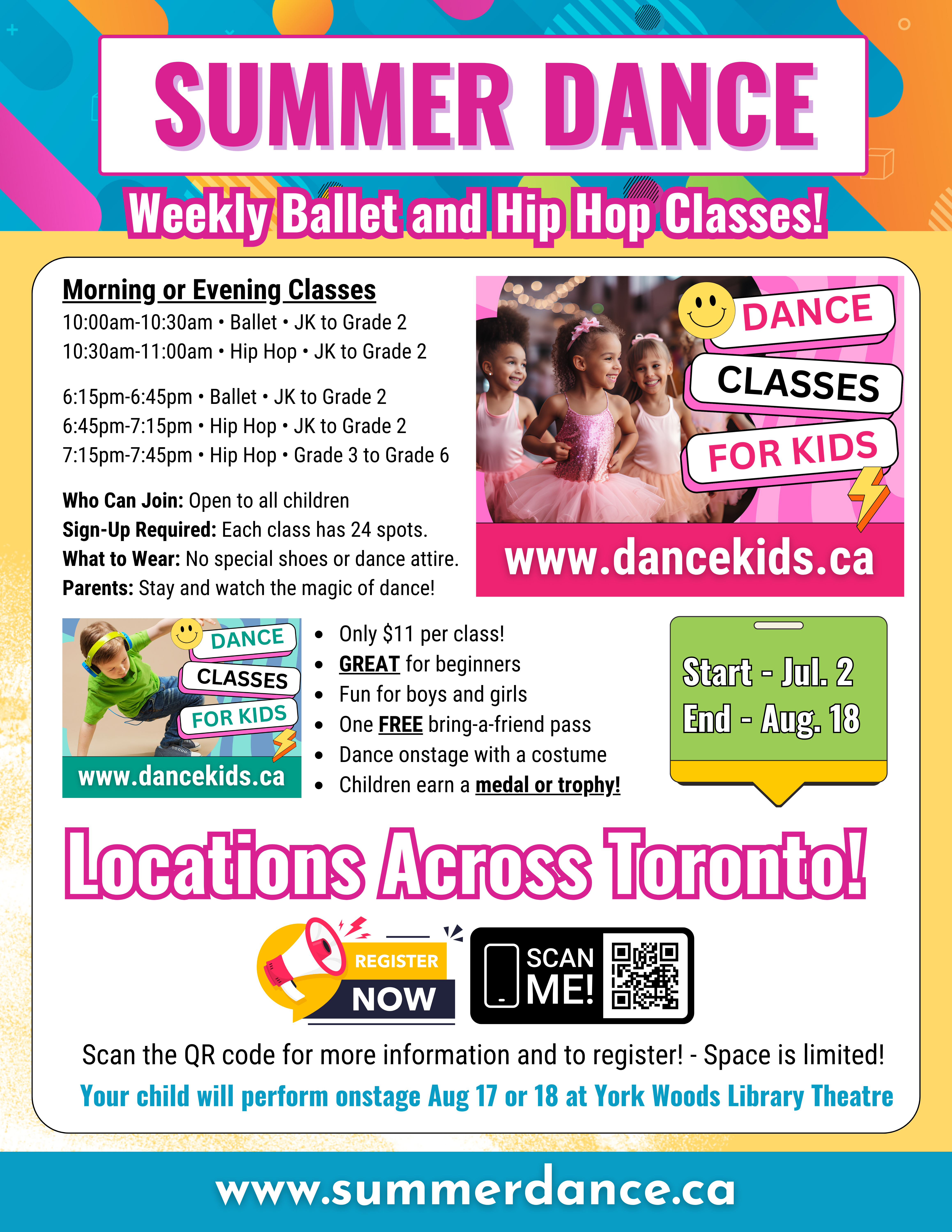 Summer Dance Kids Information Brochure
