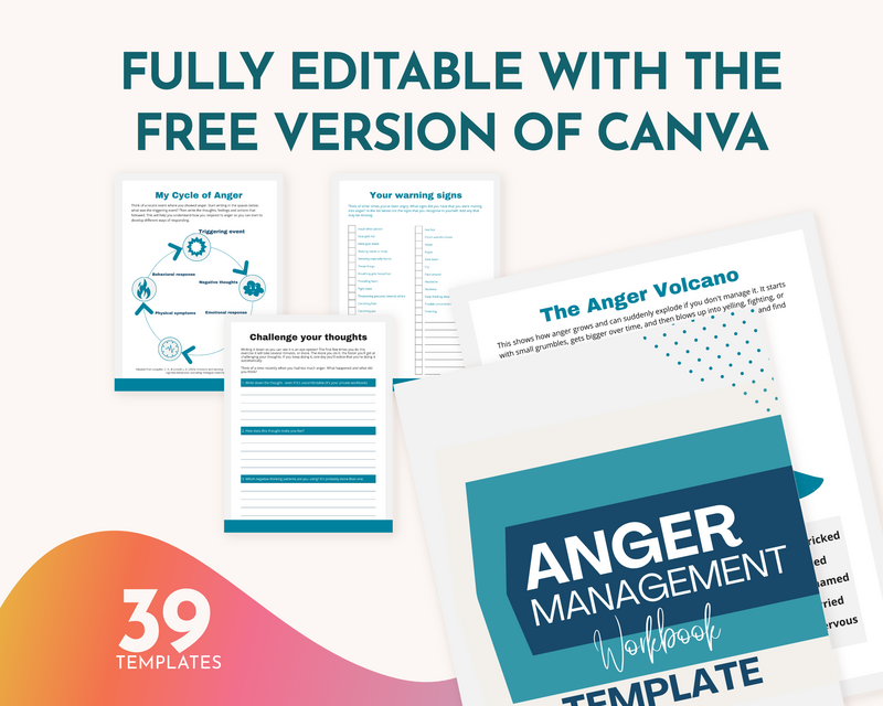 CSS anger management workbook PLR canva template_4
