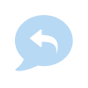 a blue chat bubble icon above a paragraph about responsive communications with A Clever Cat