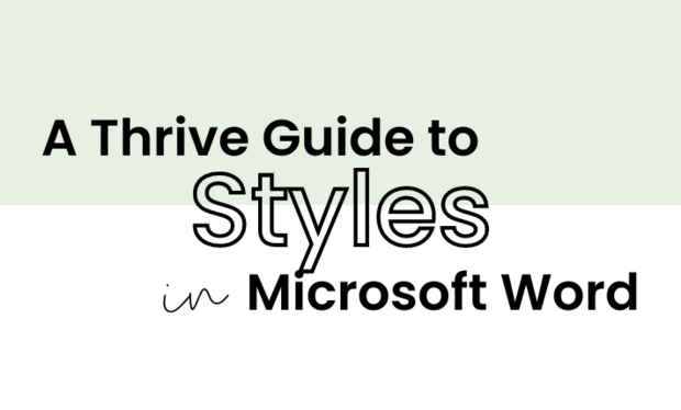 Cover - Word Styles Thrive Guide
