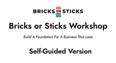Bricks or Sticks Self Guided Product Cover 380 by 700_