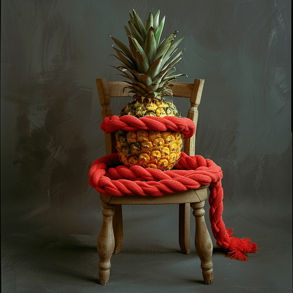 pineapple on chair tiny