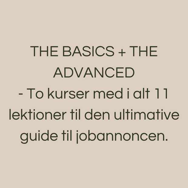 THE BASICS + THE ADVANCED