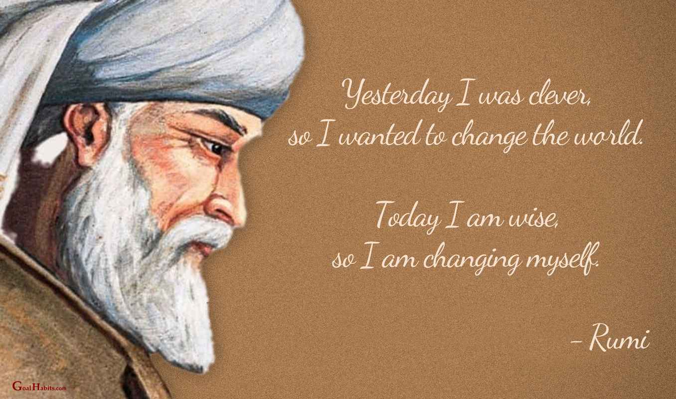 Rumi-Quote,-Yesterday-I-was-clever