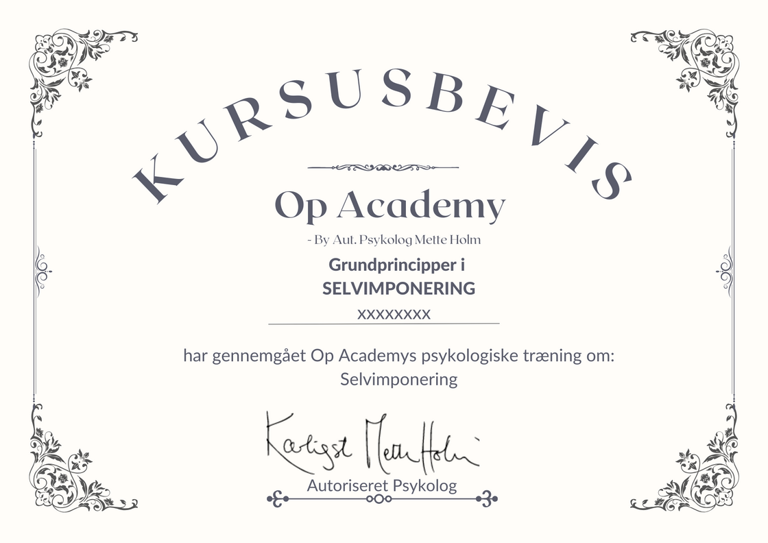 Kopi af Op Academy Kursusbevis 