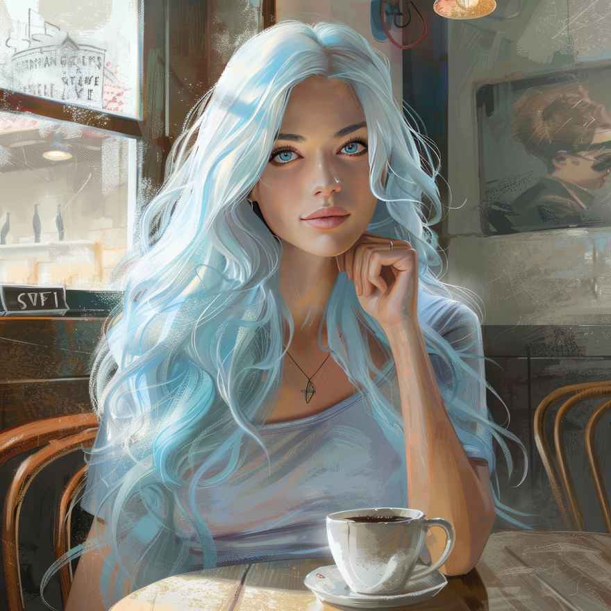 painting-woman-with-blue-eyes-cup-coffee