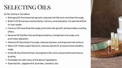 7 Selecting oils - Head massage ppt