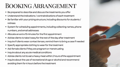 4  Client booking arrangement - client care