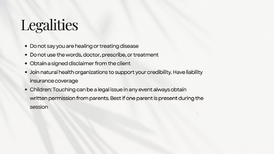 10 Legalities - client care