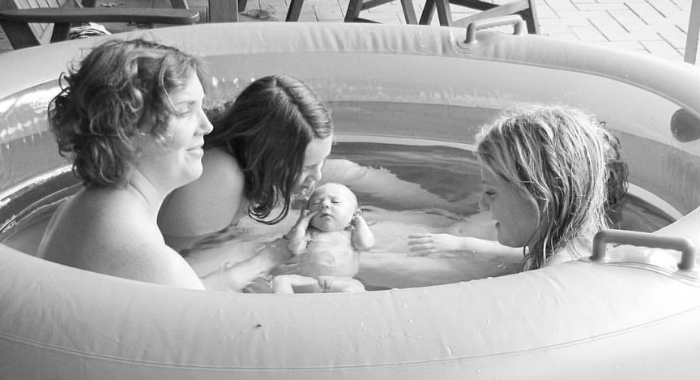 Ruby baby in birth pool (1)