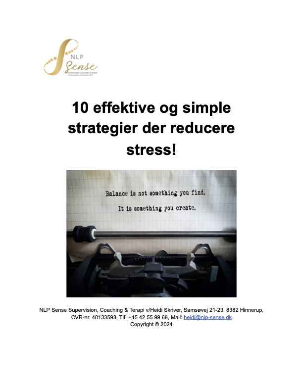 E-bog - 10 effektive og simple strategier der reducere stress! - Google Docs