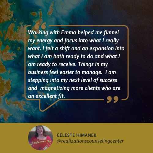 Testimonial.Celeste Himanek - MANIFEST NOW