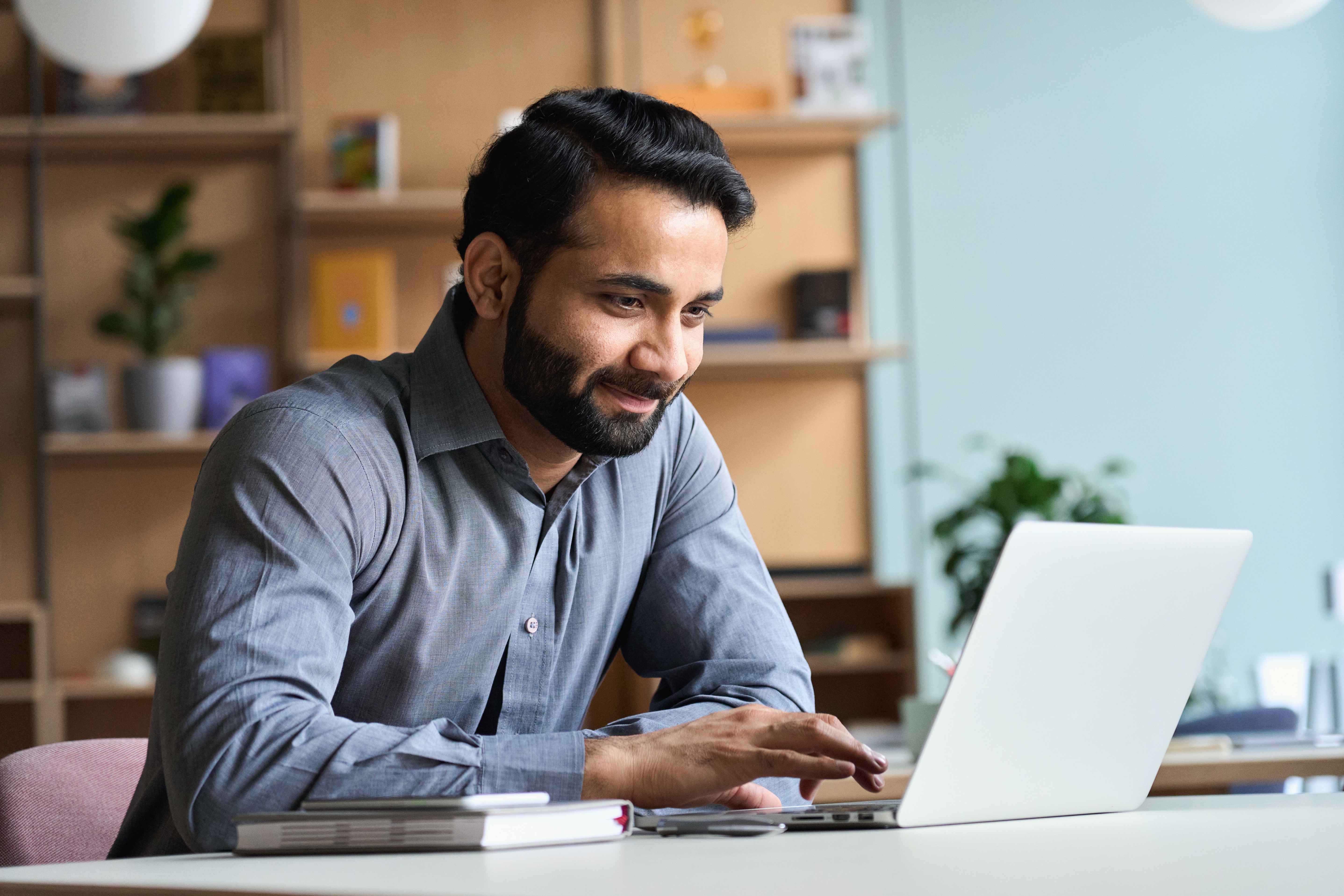 Man on computer