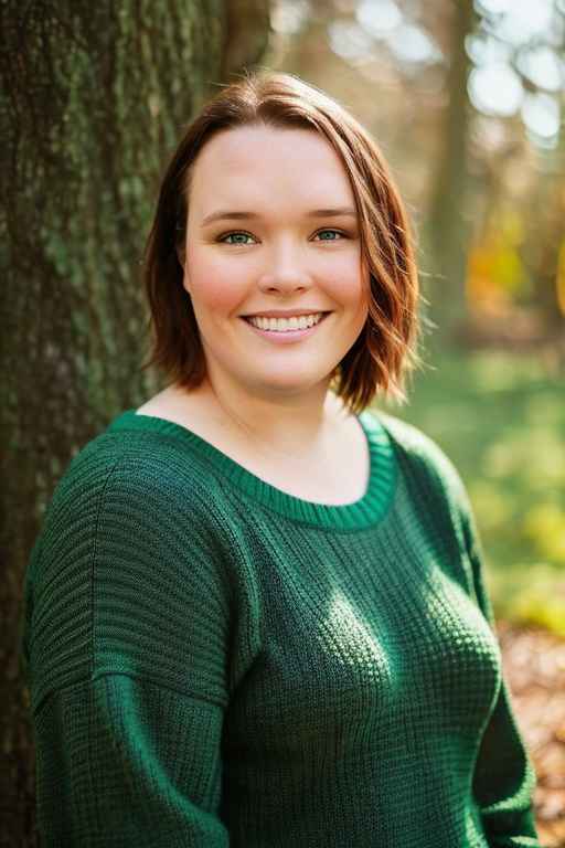 Candace Brooke EFT Tapping Stress & Resilience Coach smiles at the camera. She is standing under a tree in gentle autumn light.