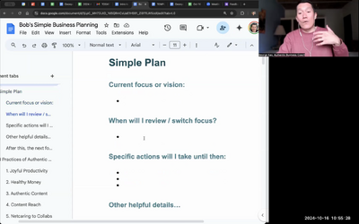 Overview of Biz Planning Templates