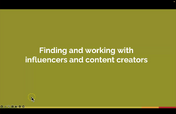 How to work with influencers and content creators