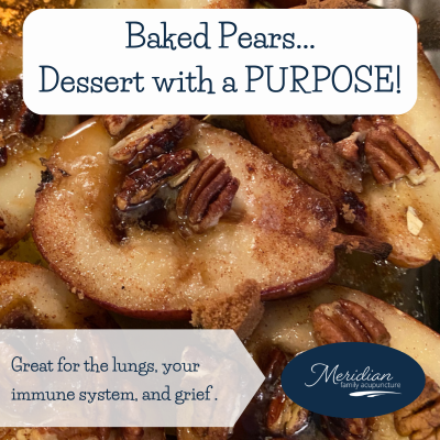 Baked Pears Dessert with a Purpose!