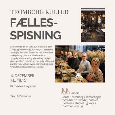 Onsdag, 4. december: Fællesspisning på Café K