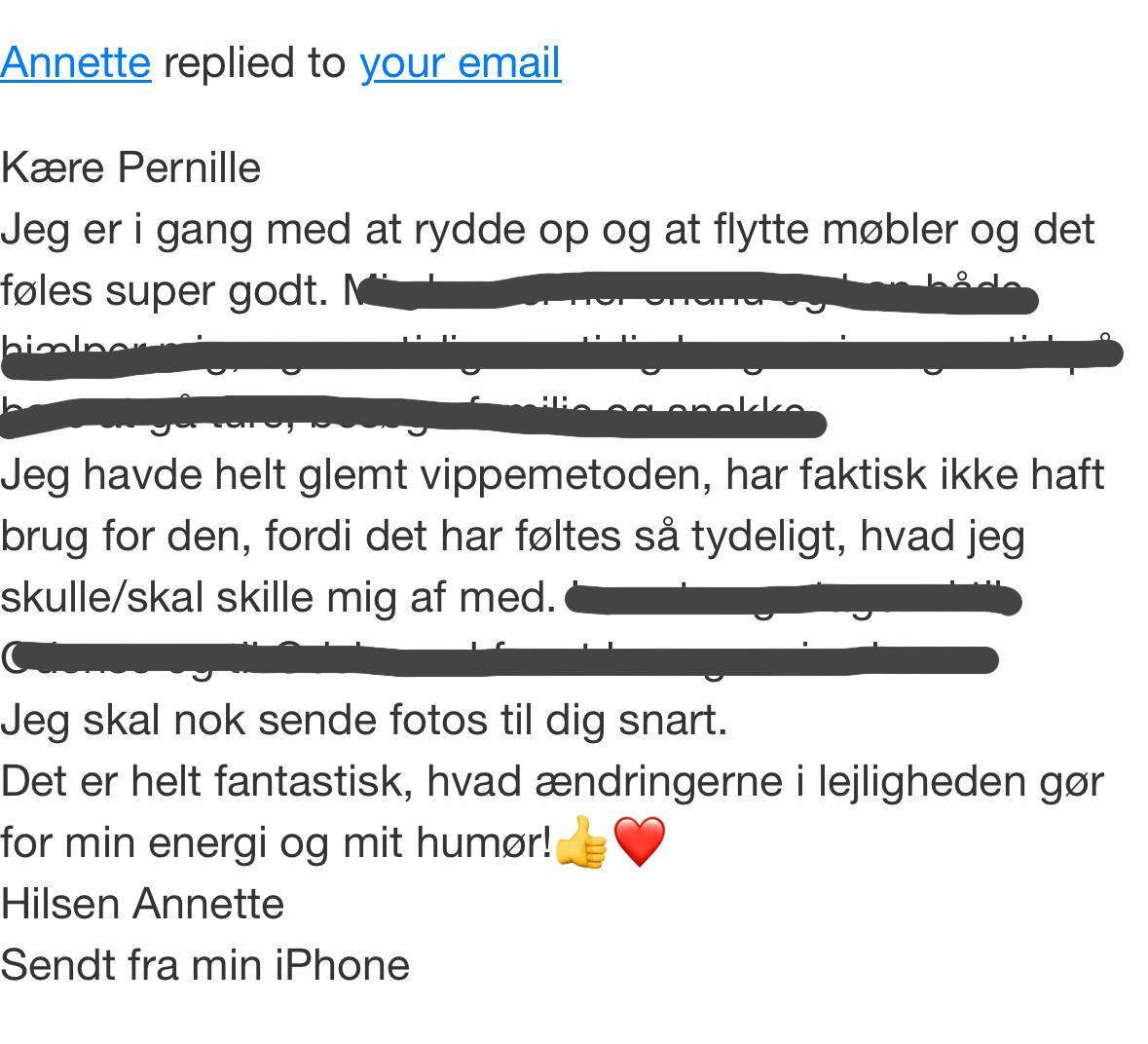 Et testimonial fra google