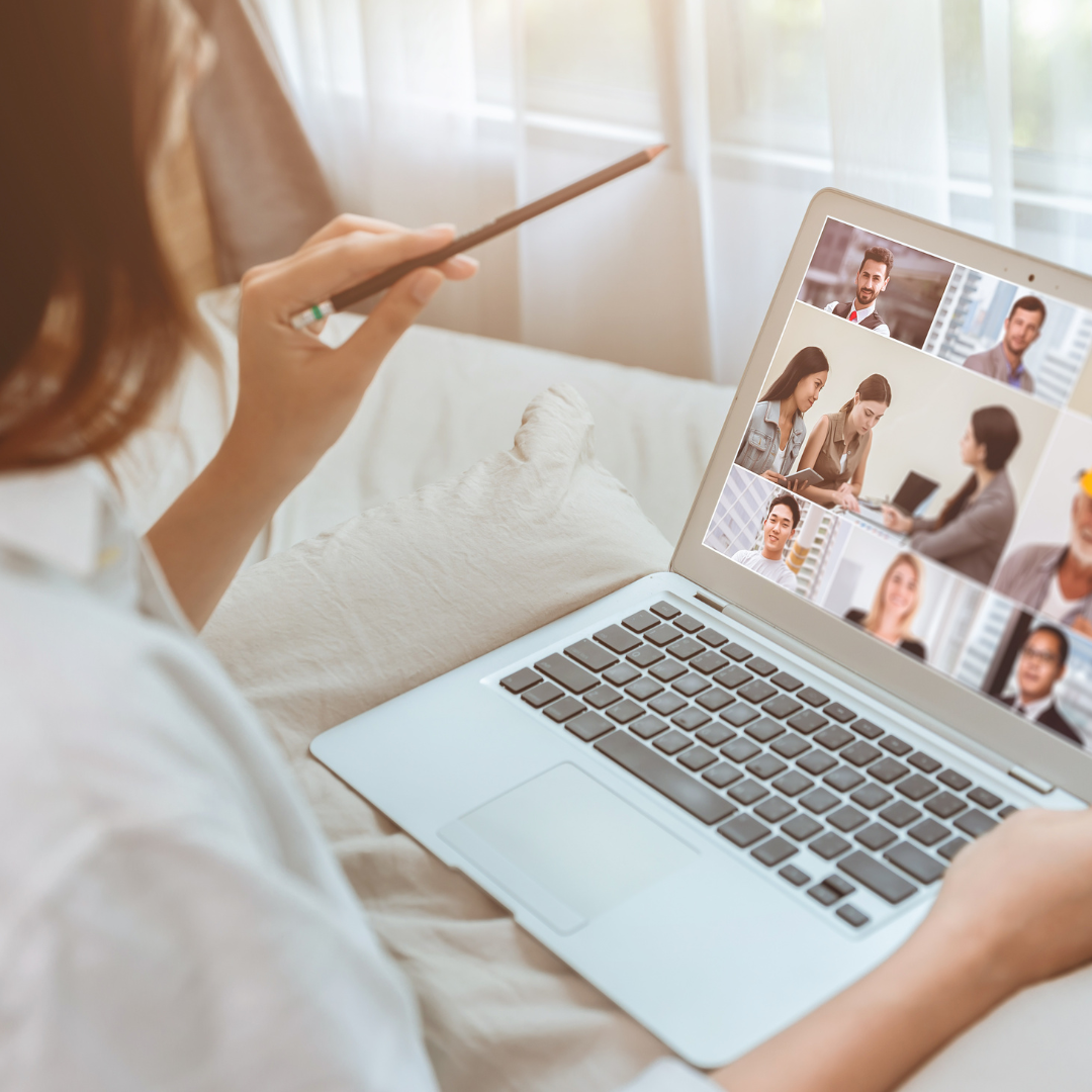 Women meeting on Zoom