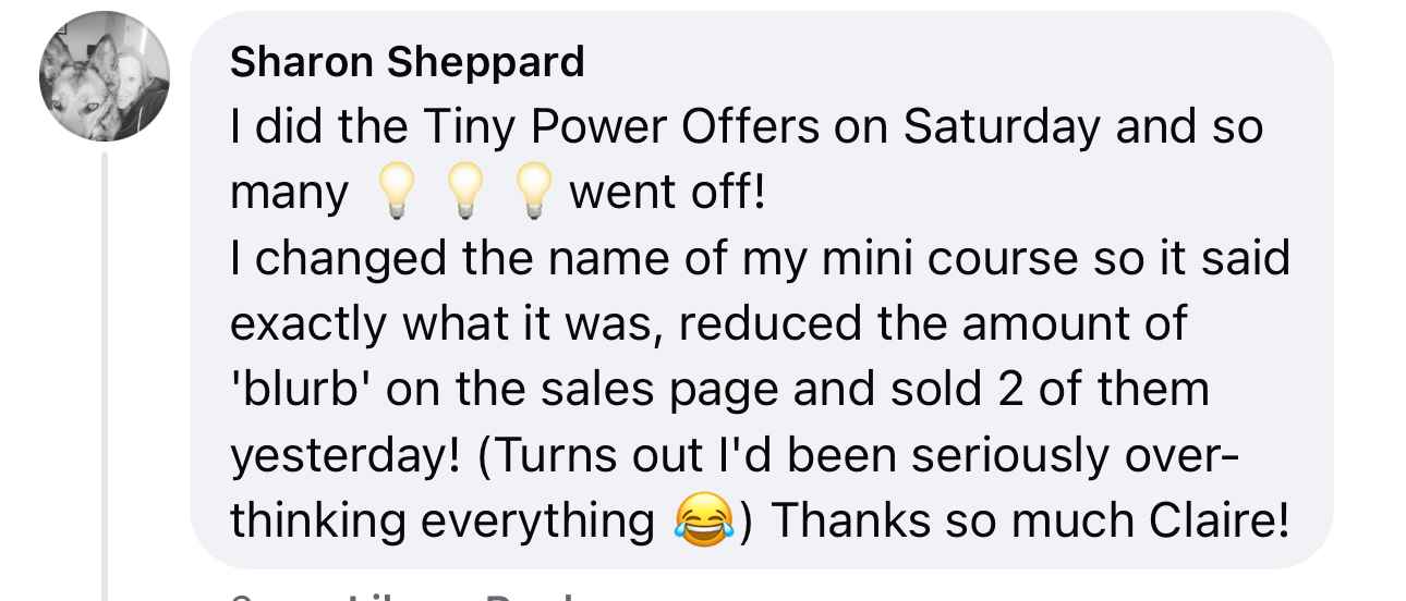 TPOM testimonial sharon sheppard