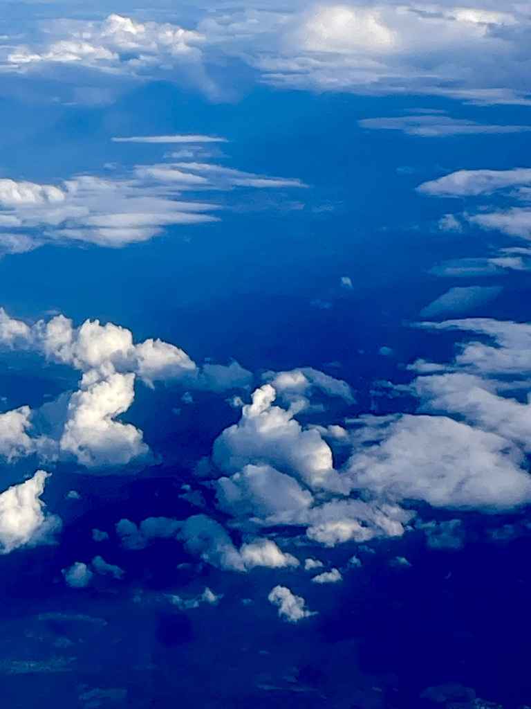 Clouds in the sky, seen from above