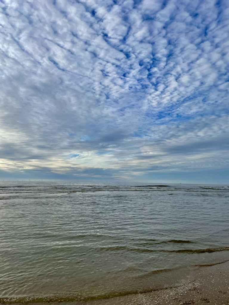 A far horizon at the beach, freedom