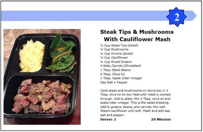 Steak Tips and Mushrooms with Cauliflower Mash