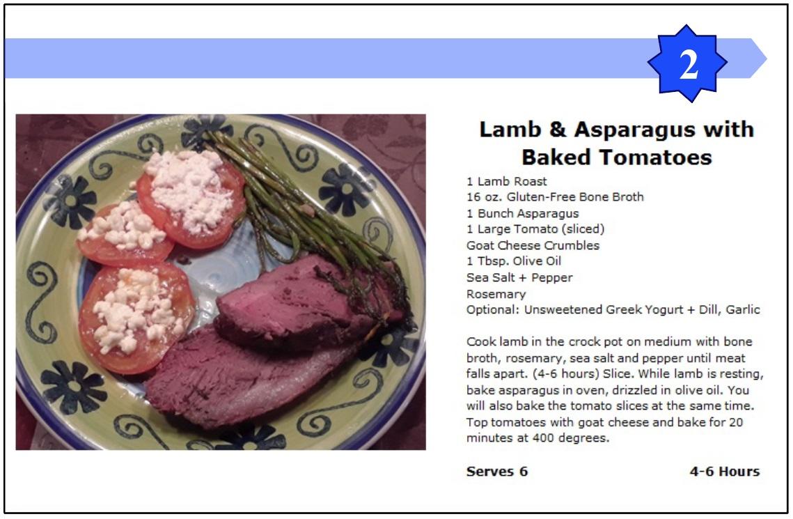 Lamb Asparagus with Baked Tomatoes