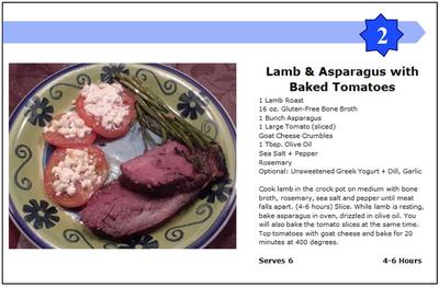 Lamb Asparagus with Baked Tomatoes