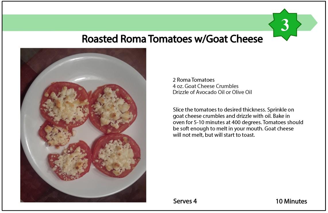 Roasted Roma Tomatoes with Goat Cheese
