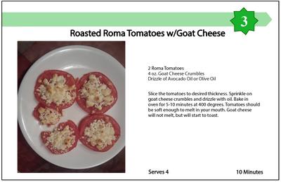 Roasted Roma Tomatoes with Goat Cheese