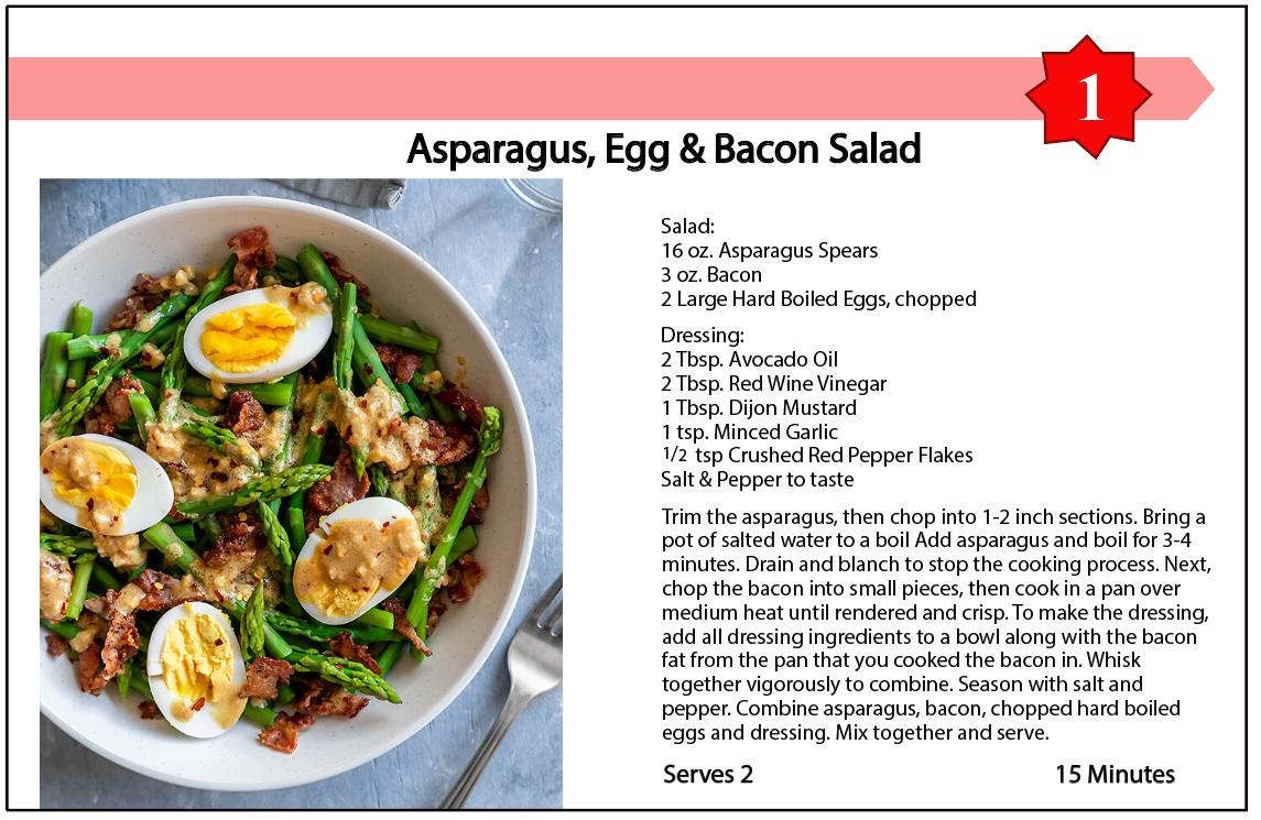 Asparagus Egg and Bacon Salad