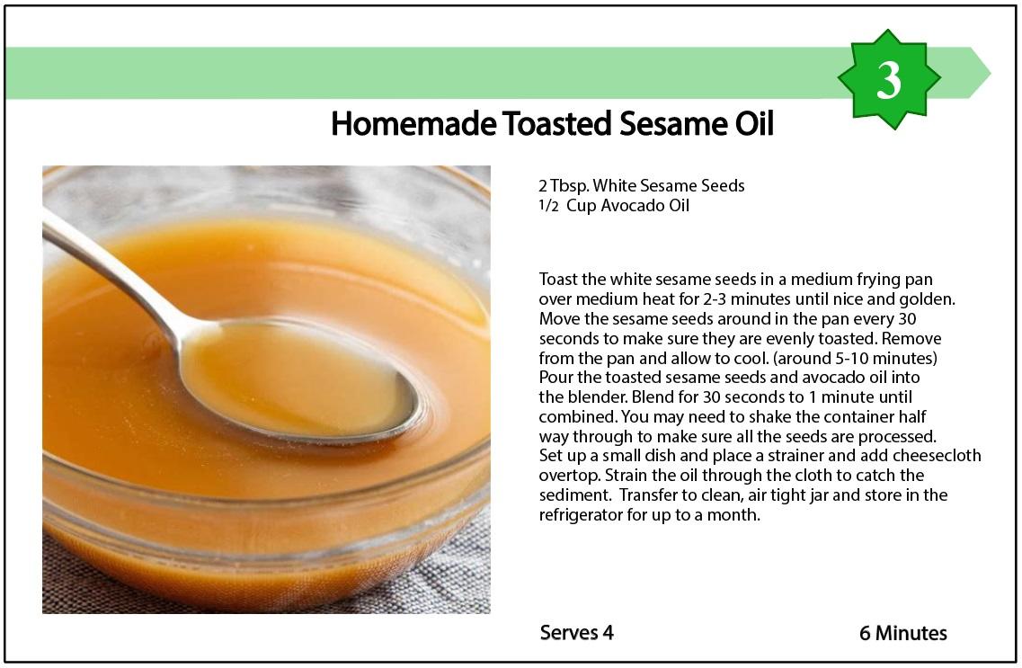 Homemade Toasted Sesame Oil