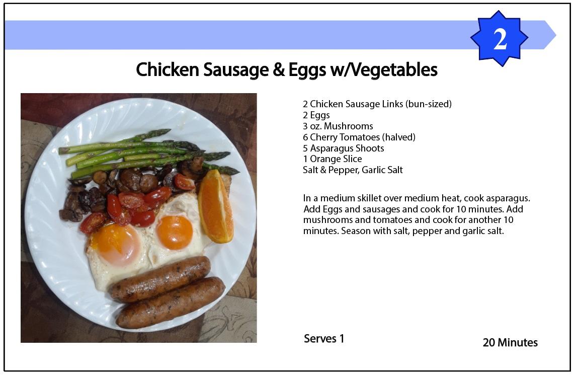 Chicken Sausage and Eggs with Vegetables