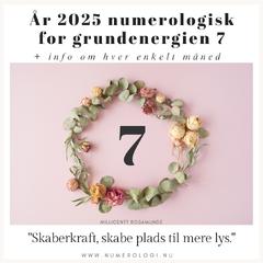 2025 Numerologi - grundenergien 7- post