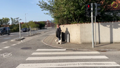 10. Charlotte with Theo - Scooters and bicycles on the main road - Captions