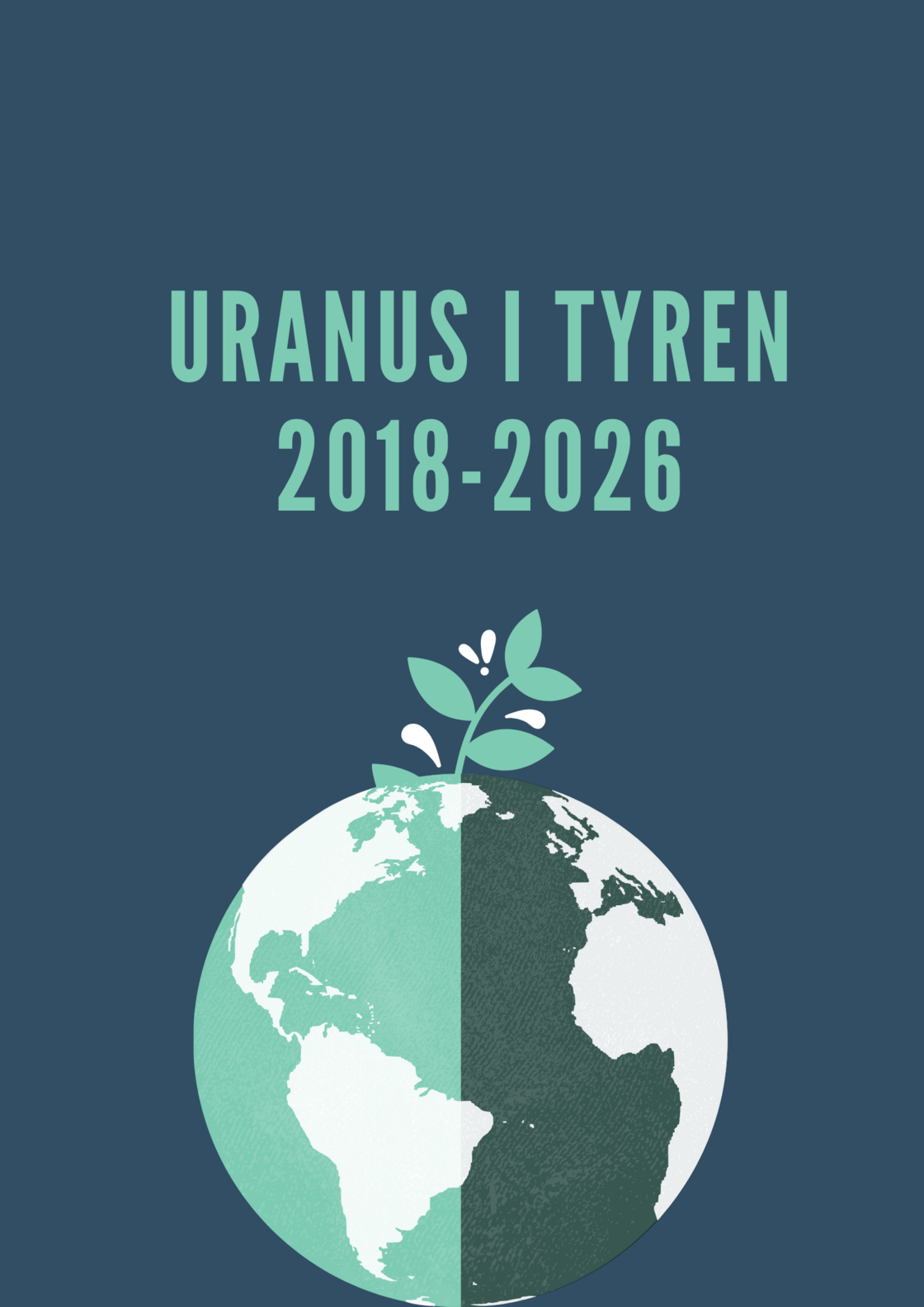 Grøn og Blå Illustreret Plante Earth Day Plakat