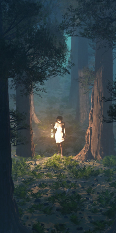 TWSW Woman Tall Lantern