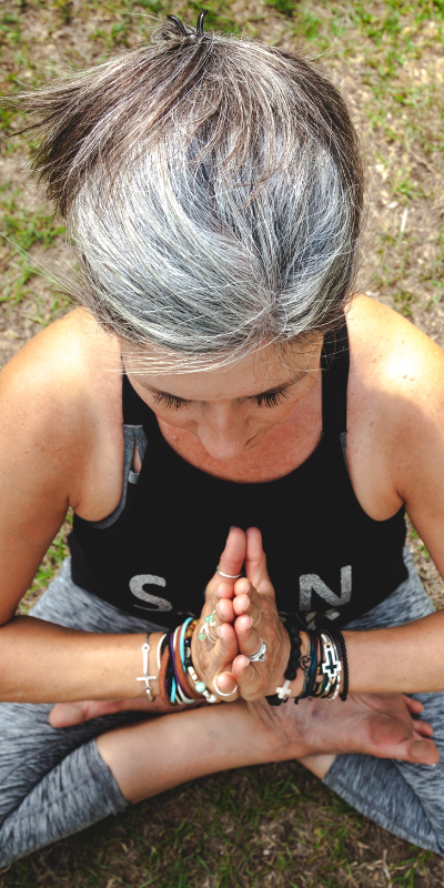 TWSW Sales Yoga Woman Grey Hair