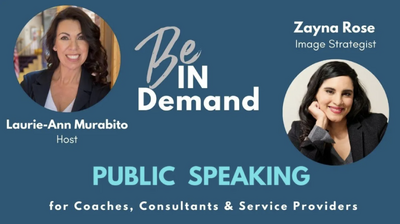 podcast appearance graphic_be in demand_laurie-Ann Murabito