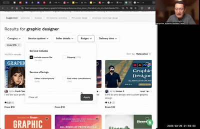 Fiverr tutorial re: finding graphic designers